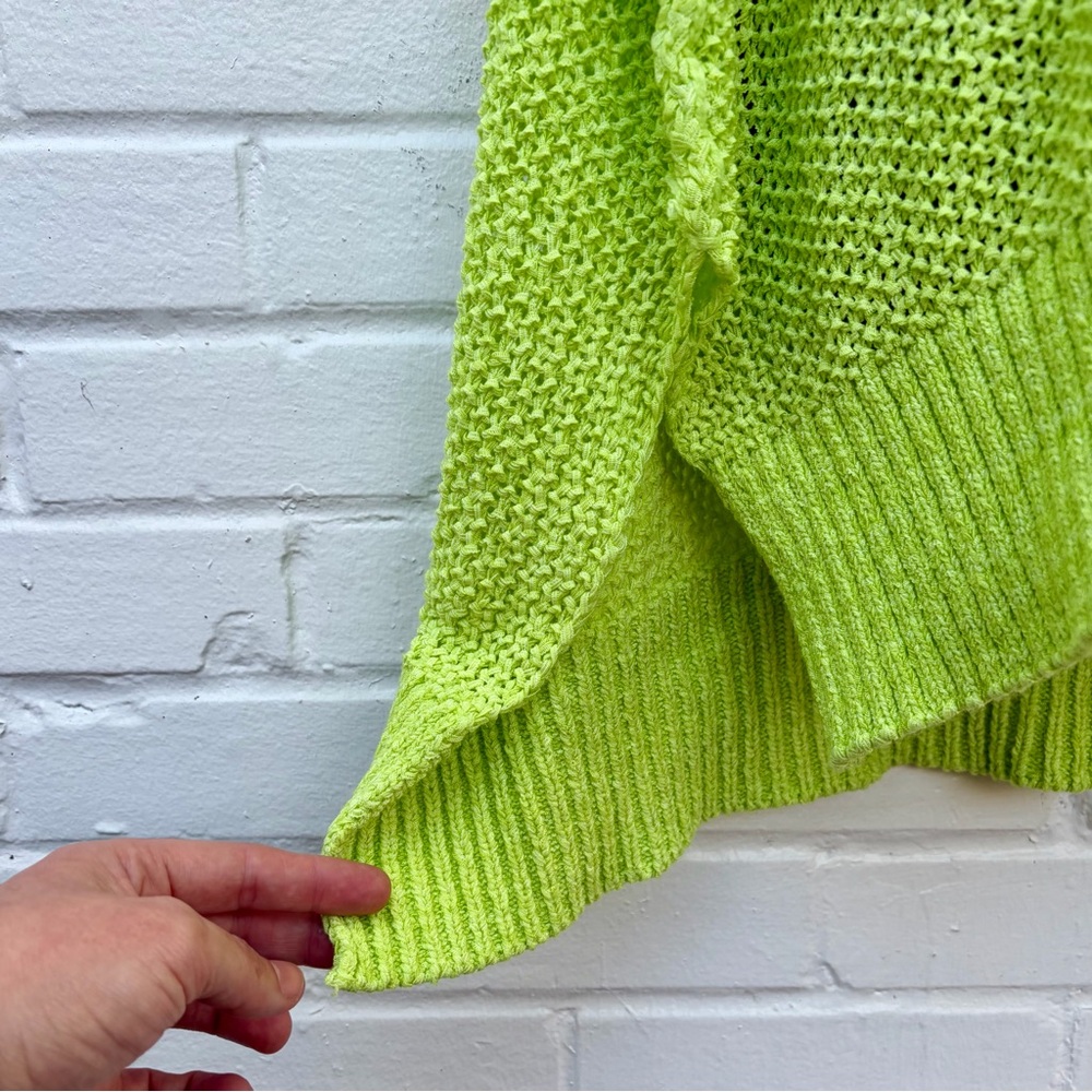 Shop the Mint Don't Waste A Moment Neon Lime Oversized Sweater, OS LIKE NEW! - Picture 7 of 9